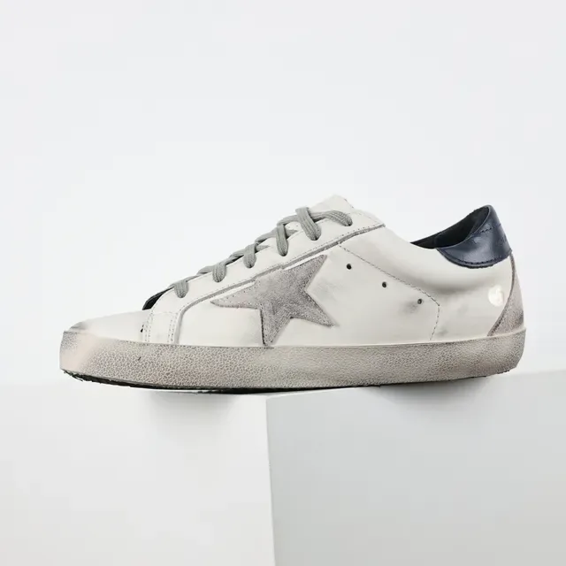 Golden Goose Superstar Distressed White Leather Lifestyle Sneakers 9