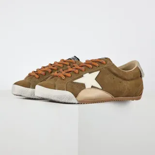 Golden Goose Superstar 橄榄棕麂皮生活方式运动鞋