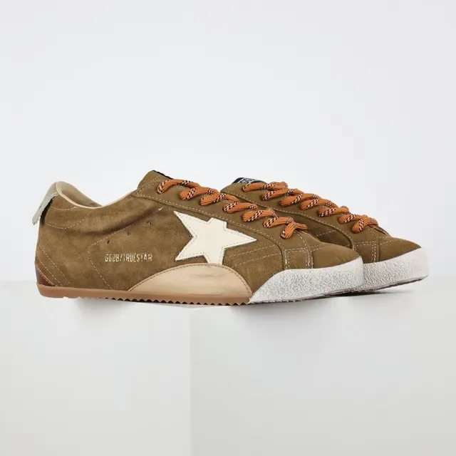 Golden Goose Superstar Chaussures Lifestyle Daim Olive Brun 3