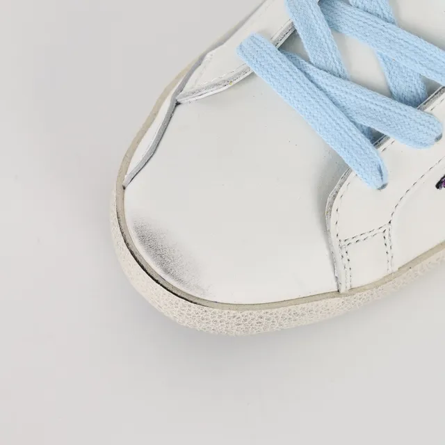 Golden Goose Superstar White Purple Glitter Star Lifestyle Sneakers 5