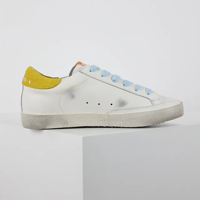 Golden Goose Superstar White Purple Glitter Star Lifestyle Sneakers 7