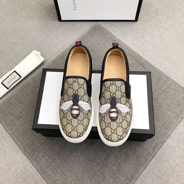 Gucci Ace Bee Embroidery GG Monogram Loafers 4