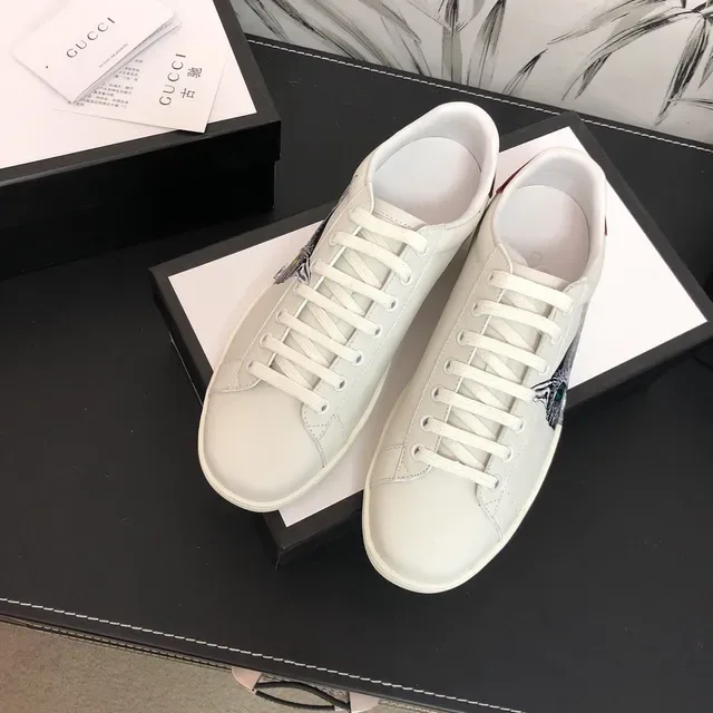 Gucci Ace sneakers lifestyle imprimé chat blanc cuir 8