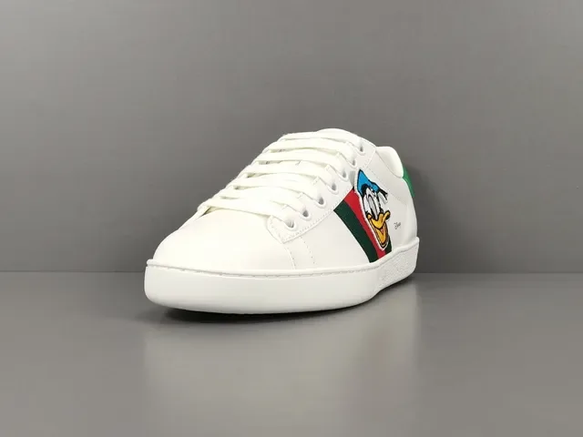 Gucci Ace Disney Donald Duck Chaussures Lifestyle Blanc Vert Rouge 18