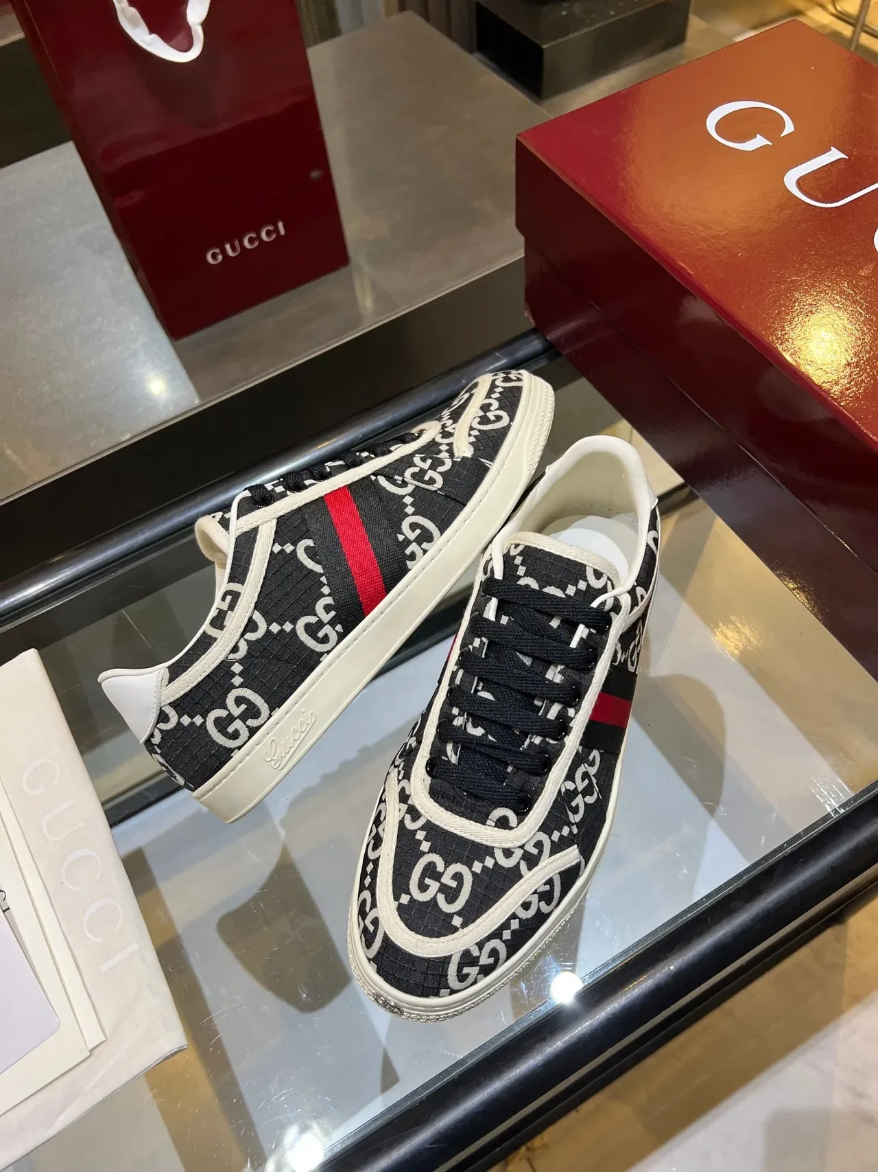 Gucci Ace GG Monogram Web Stripe Lifestyle Sneakers 2