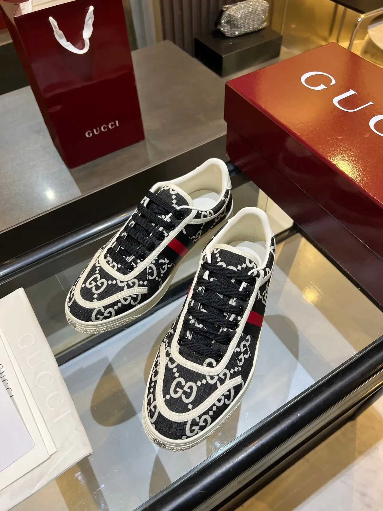 Gucci Ace GG Monogram Web Stripe Lifestyle Sneakers 3