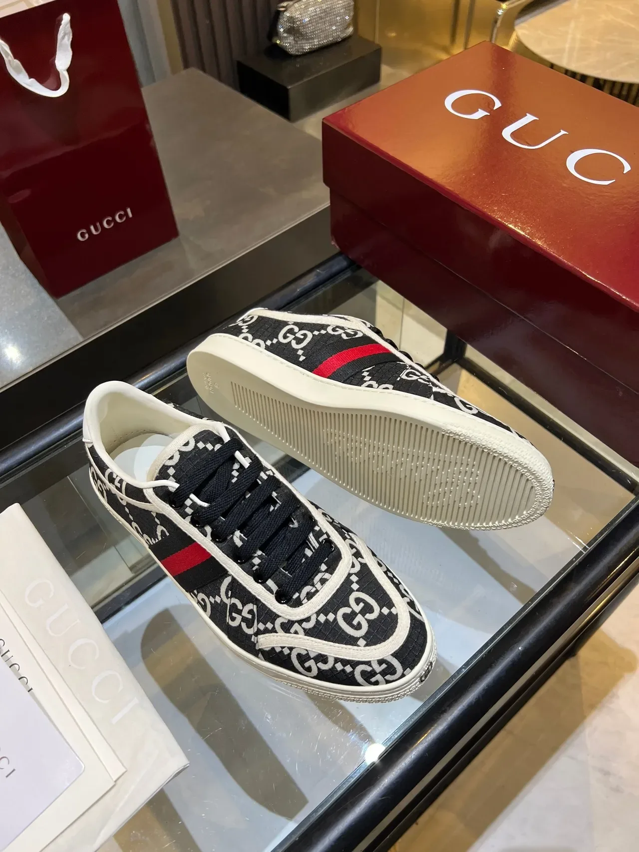 Gucci Ace GG Monogram Web Stripe Lifestyle Sneakers 4
