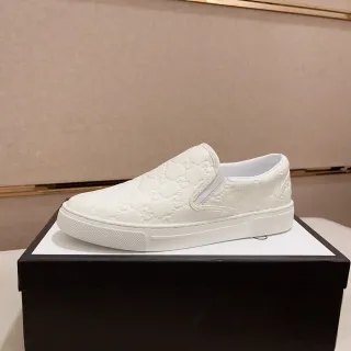 Gucci Ace Slip-On White Embossed Monogram Lifestyle Sneakers