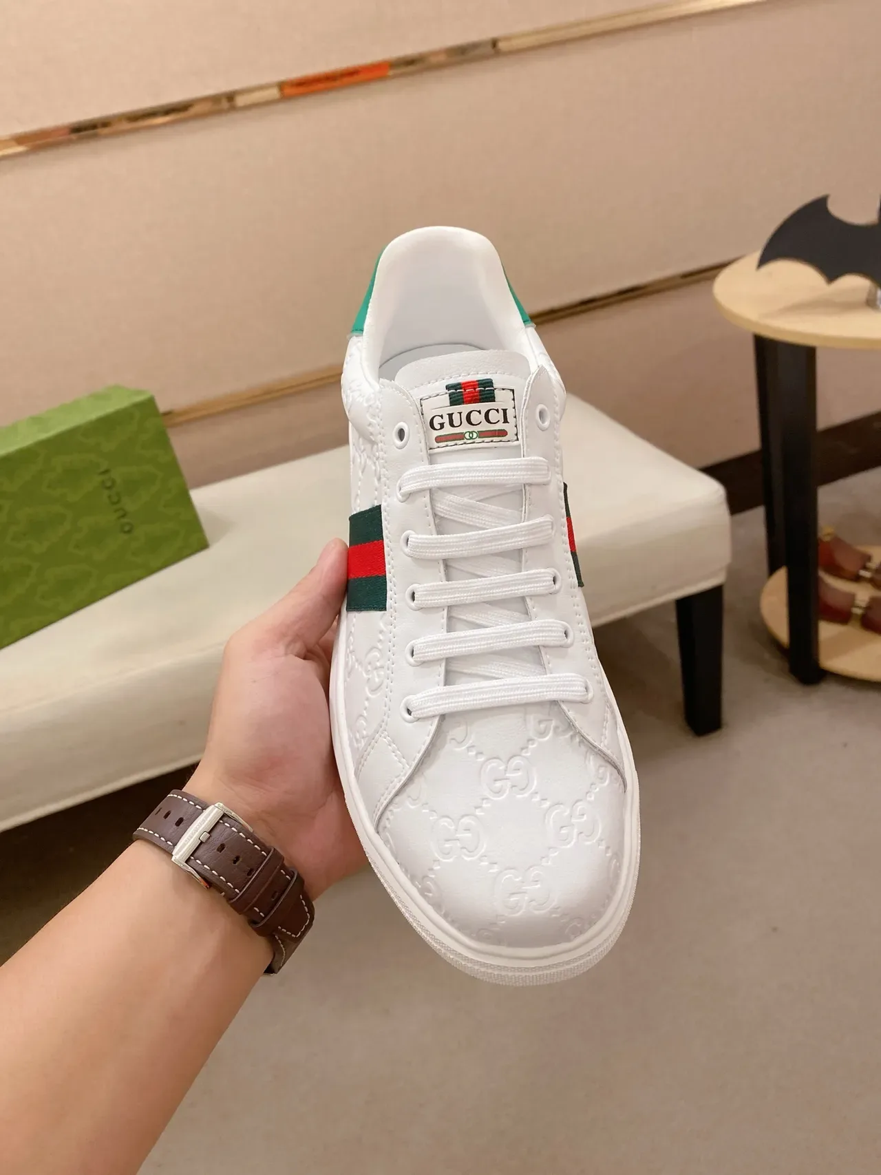 Gucci Ace Sneakers Lifestyle Blanc Vert Rouge Web 5