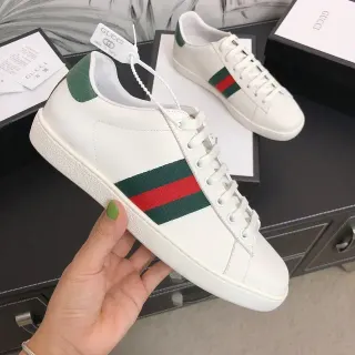 Gucci Ace White Green Red Web Stripe Lifestyle Sneakers