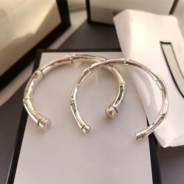 Gucci Bamboo Motif Polished Silver Bracelet 4