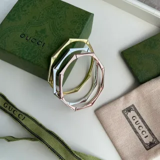 Gucci Bamboo Octagonal Multi-Tone Metal Bracelets