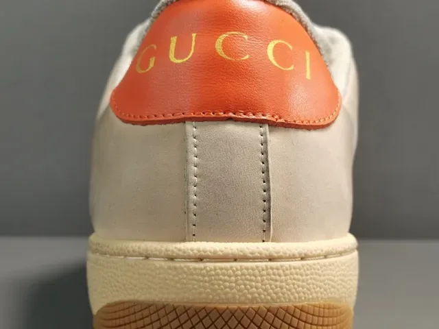 Gucci Beige Vert Baskets Lifestyle Basses en Toile Monogrammées 6