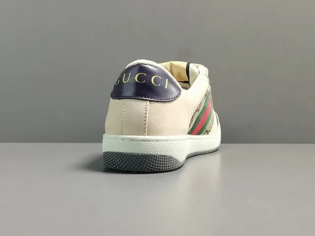 Gucci Beige Purple GG Monogram Canvas Red-Green Web Stripe Lifestyle Sneakers 8