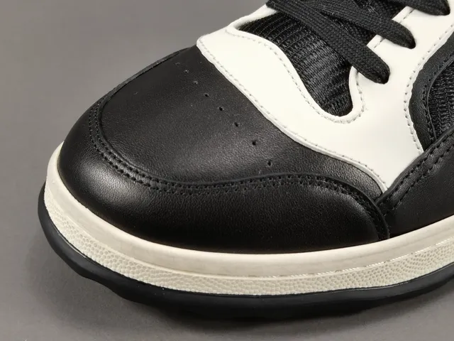 Gucci Black White Low-Top Mesh-and-Leather Upper Lifestyle Sneakers 9