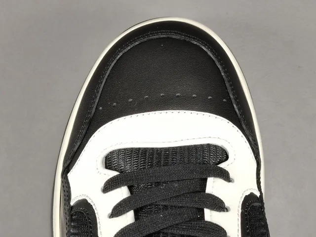 Gucci Black White Low-Top Mesh-and-Leather Upper Lifestyle Sneakers 10