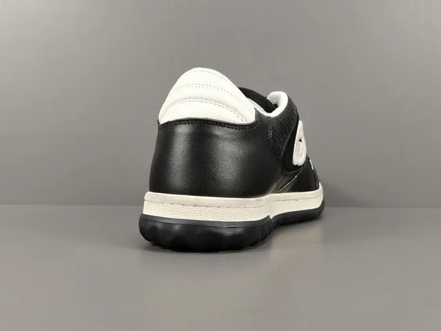 Gucci Black White Low-Top Mesh-and-Leather Upper Lifestyle Sneakers 14