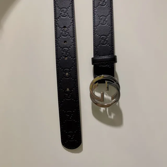 Gucci GG Marmont Black Leather Belt 2