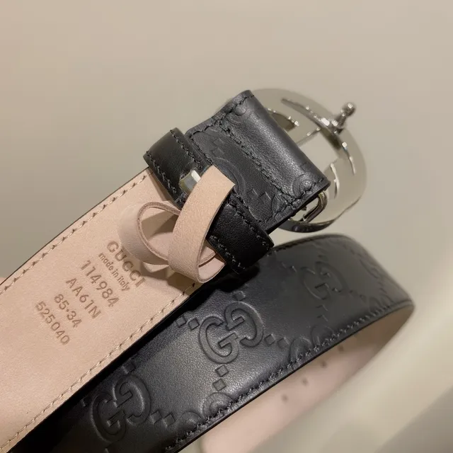 Gucci GG Marmont Black Leather Belt 4