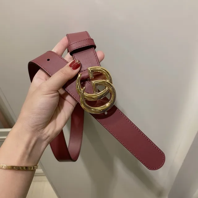 Gucci GG Marmont Burgundy Leather Belt 5