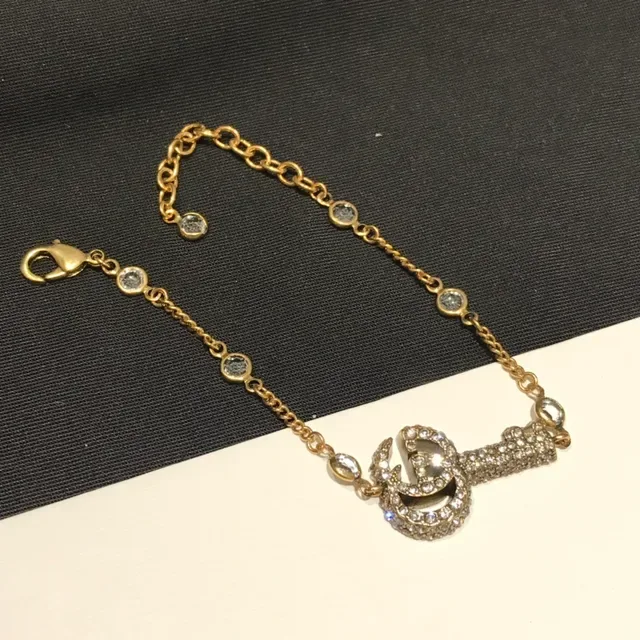 Gucci GG Marmont Crystal-Pavé Interlocking G Bracelet 4