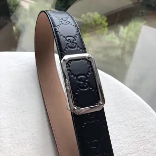 Gucci GG Marmont কালো উভয় চামড়ার বেল্ট