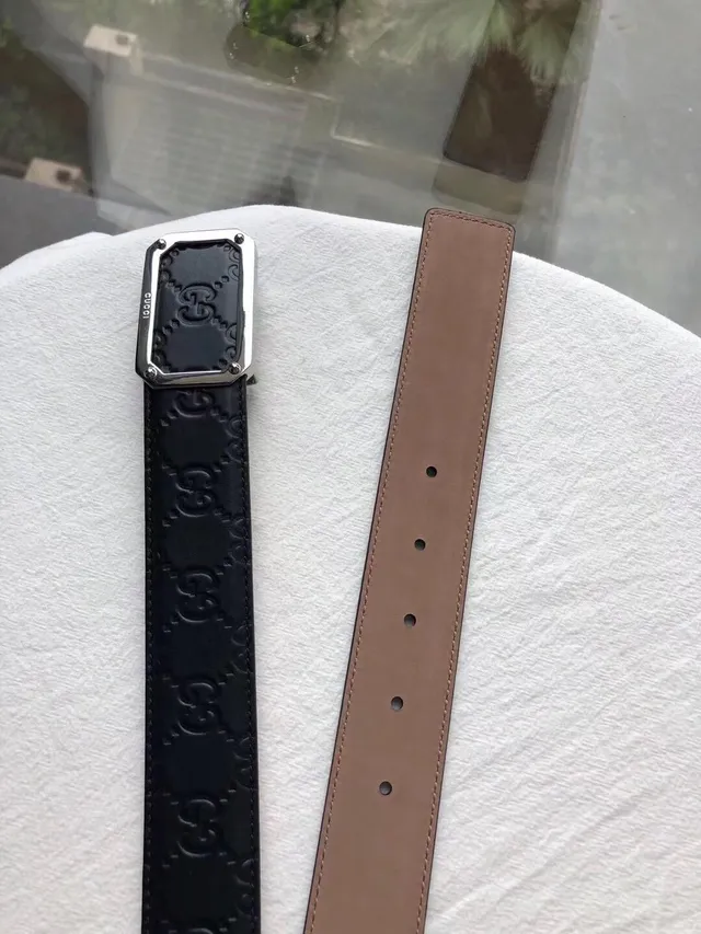 Gucci GG Marmont Embossed Black Leather Belt 3