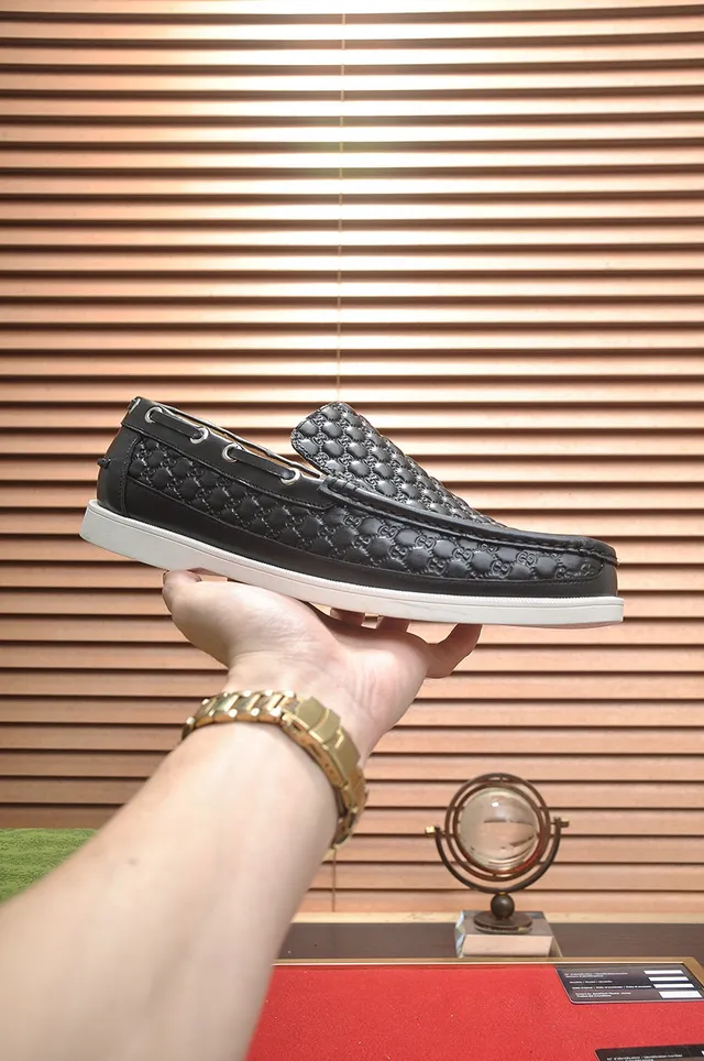 Gucci GG Marmont mocassins en cuir embossé matelassé 7