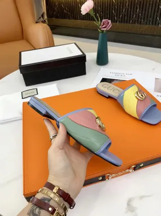 Gucci GG Marmont Multicolor Quilted Slipper 3