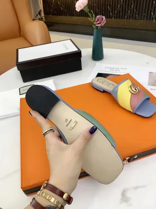 Gucci GG Marmont Multicolor Quilted Slipper 7
