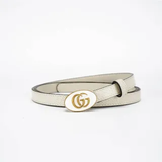 Gucci GG Marmont Off-White Leather Belt