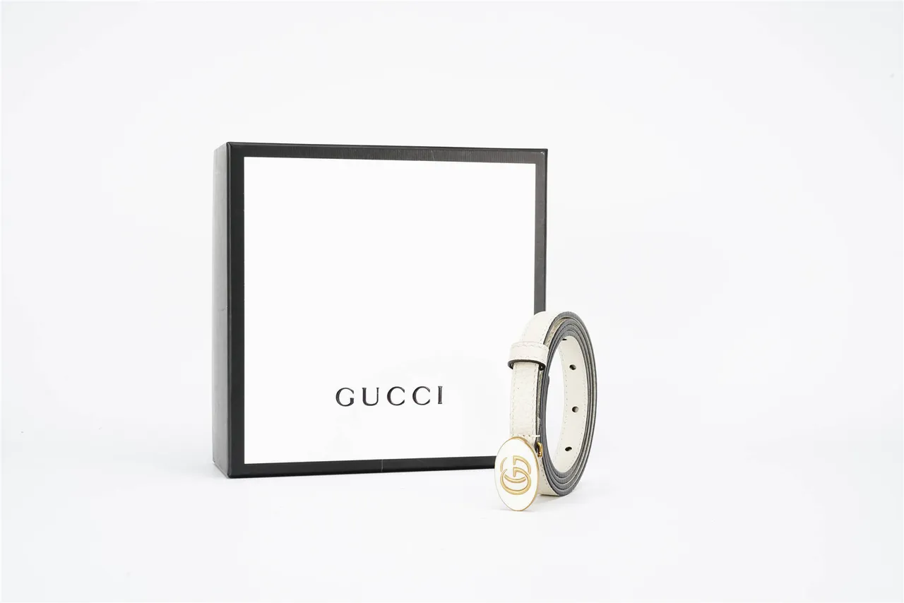Gucci GG Marmont Off-White Leather Belt 6