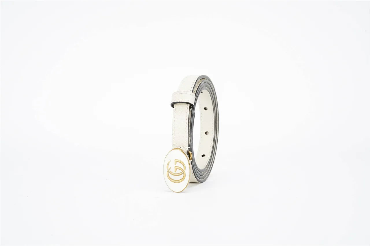 Gucci GG Marmont Off-White Leather Belt 7