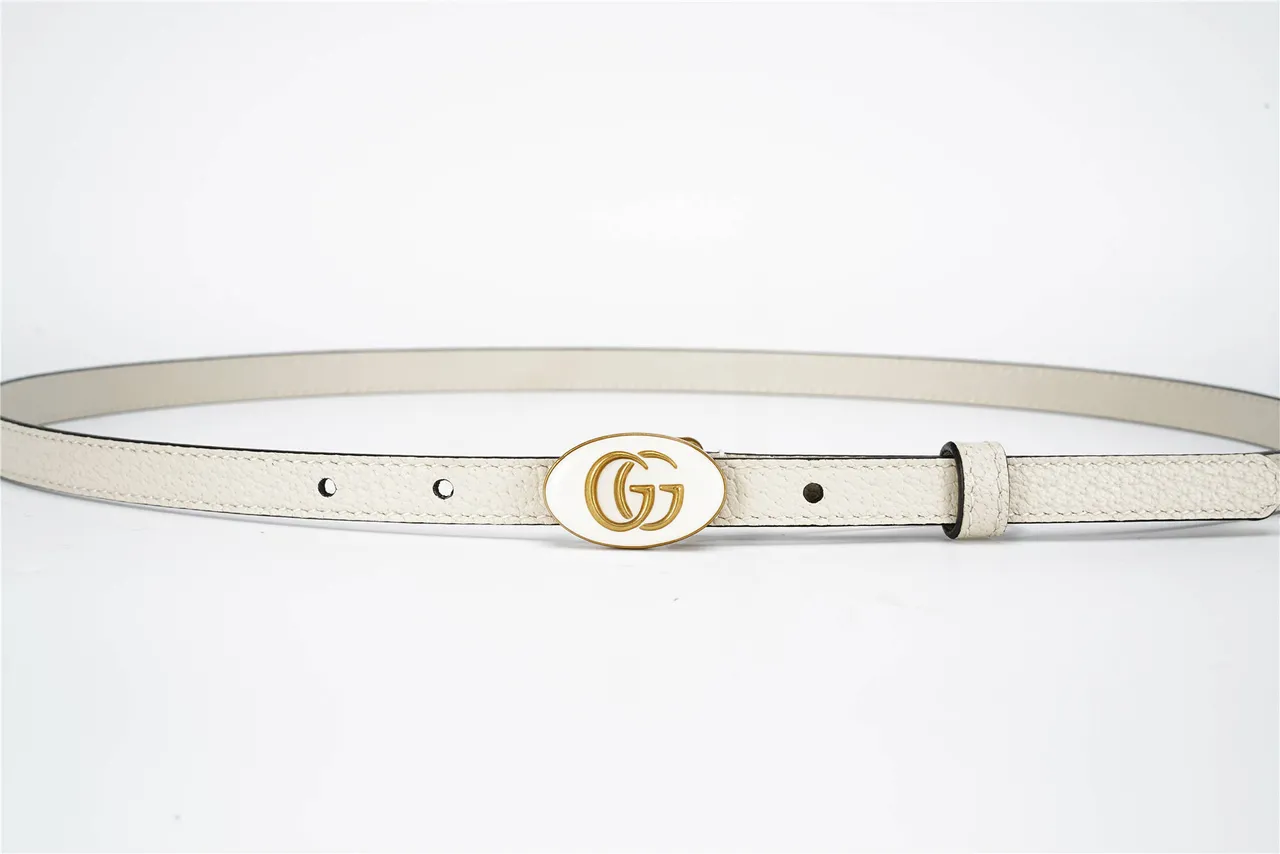 Gucci GG Marmont Off-White Leather Belt 9