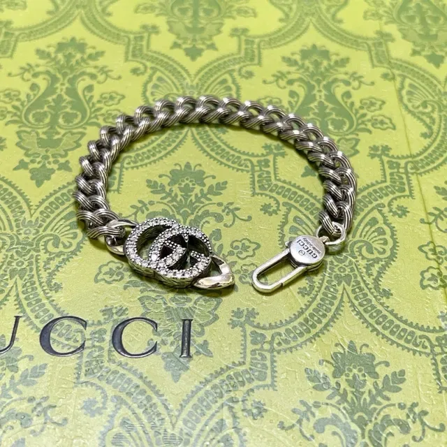 Gucci GG Marmont Pavé Crystal Double G Bracelet 4