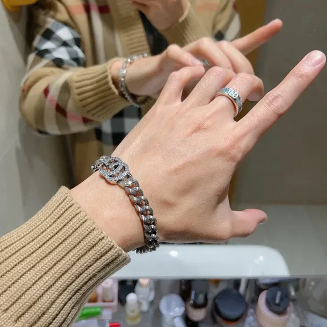 Gucci GG Marmont Pavé Crystal Double G Bracelet 5