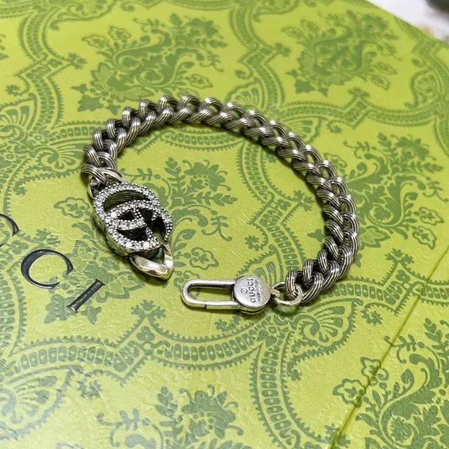 Gucci GG Marmont Pavé Crystal Double G Bracelet 7