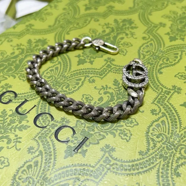 Gucci GG Marmont Pavé Crystal Double G Bracelet 9