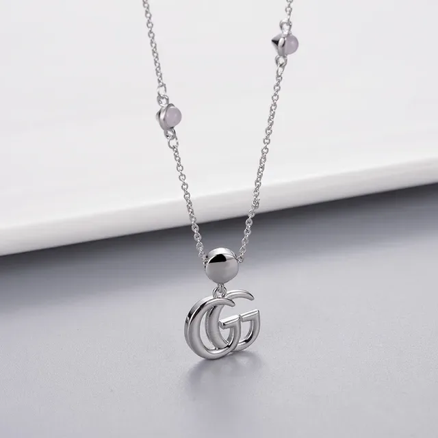 Gucci GG Marmont قلادة سلسلة كابوشون وردية 2