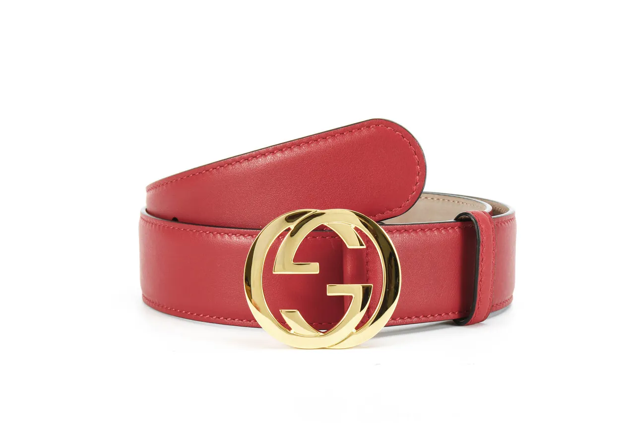 Gucci GG Marmont Ceinture en Cuir Rouge 4