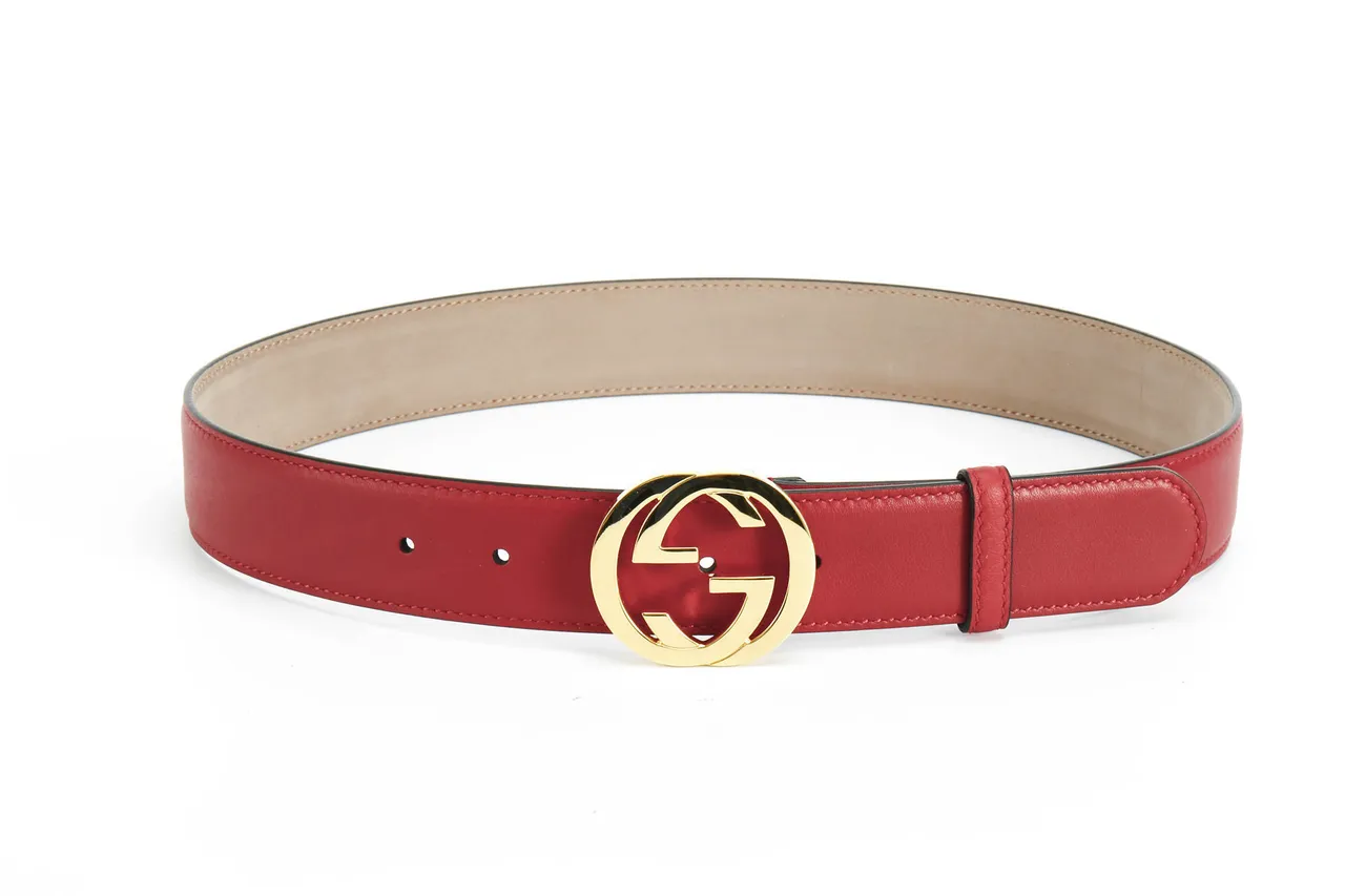 Gucci GG Marmont Ceinture en Cuir Rouge 10