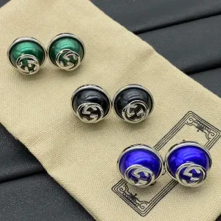 Gucci GG Marmont Round Dome Stud Earrings