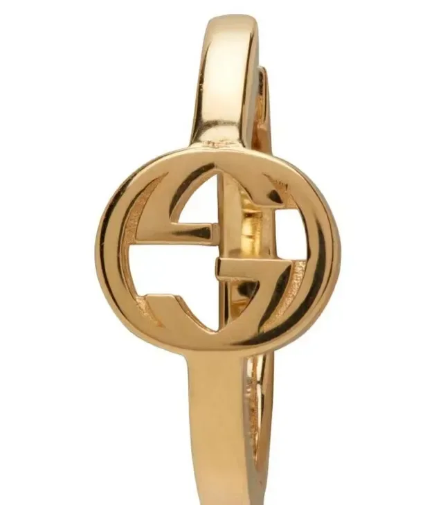 Gucci Gold Hinged Hoop Earrings 4