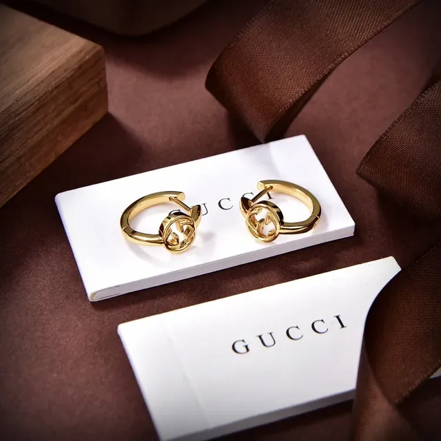 Gucci Gold Hinged Hoop Earrings 6