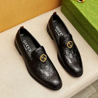 Gucci Horsebit 1955 黑色压花 GG 乐福鞋