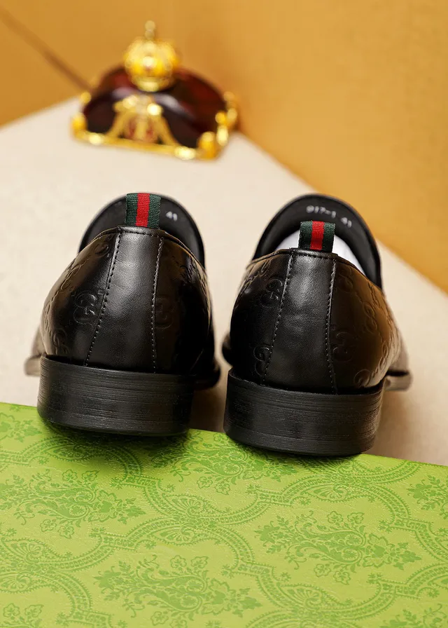 Gucci Horsebit 1955 Black Embossed GG Loafers 3