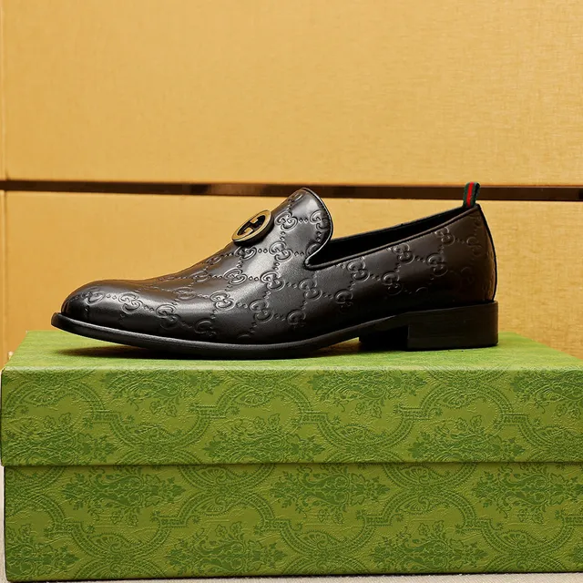 Gucci Horsebit 1955 Black Embossed GG Loafers 6