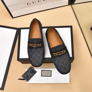 Gucci Horsebit 1955 Black GG Monogram 乐福鞋