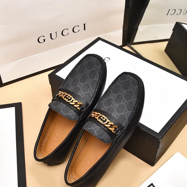 Gucci Horsebit 1955 Black GG Monogram Loafers 4
