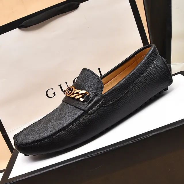 Gucci Horsebit 1955 Black GG Monogram Loafers 6